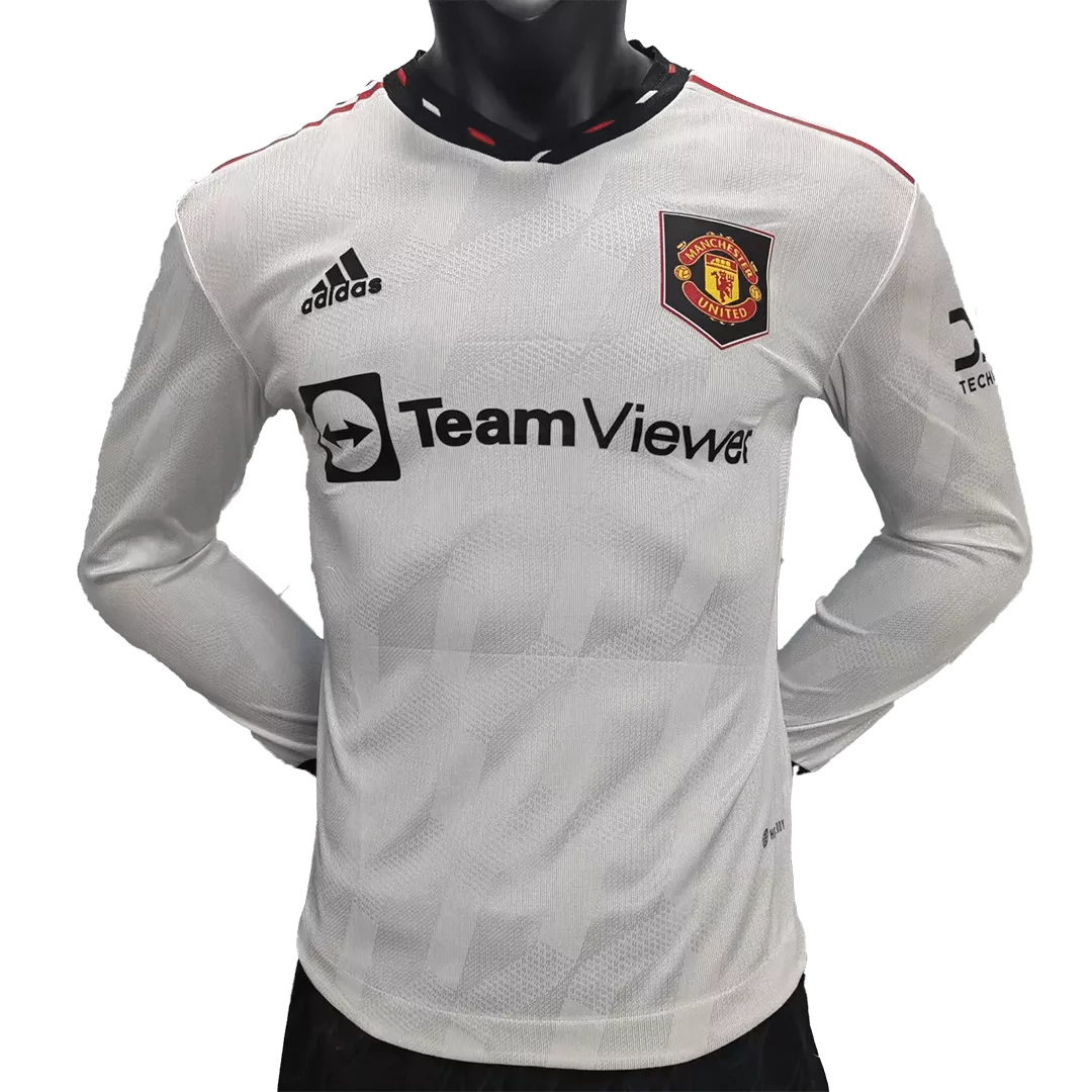 Authentic Manchester United Long Sleeve Football Shirt Away 2022/23