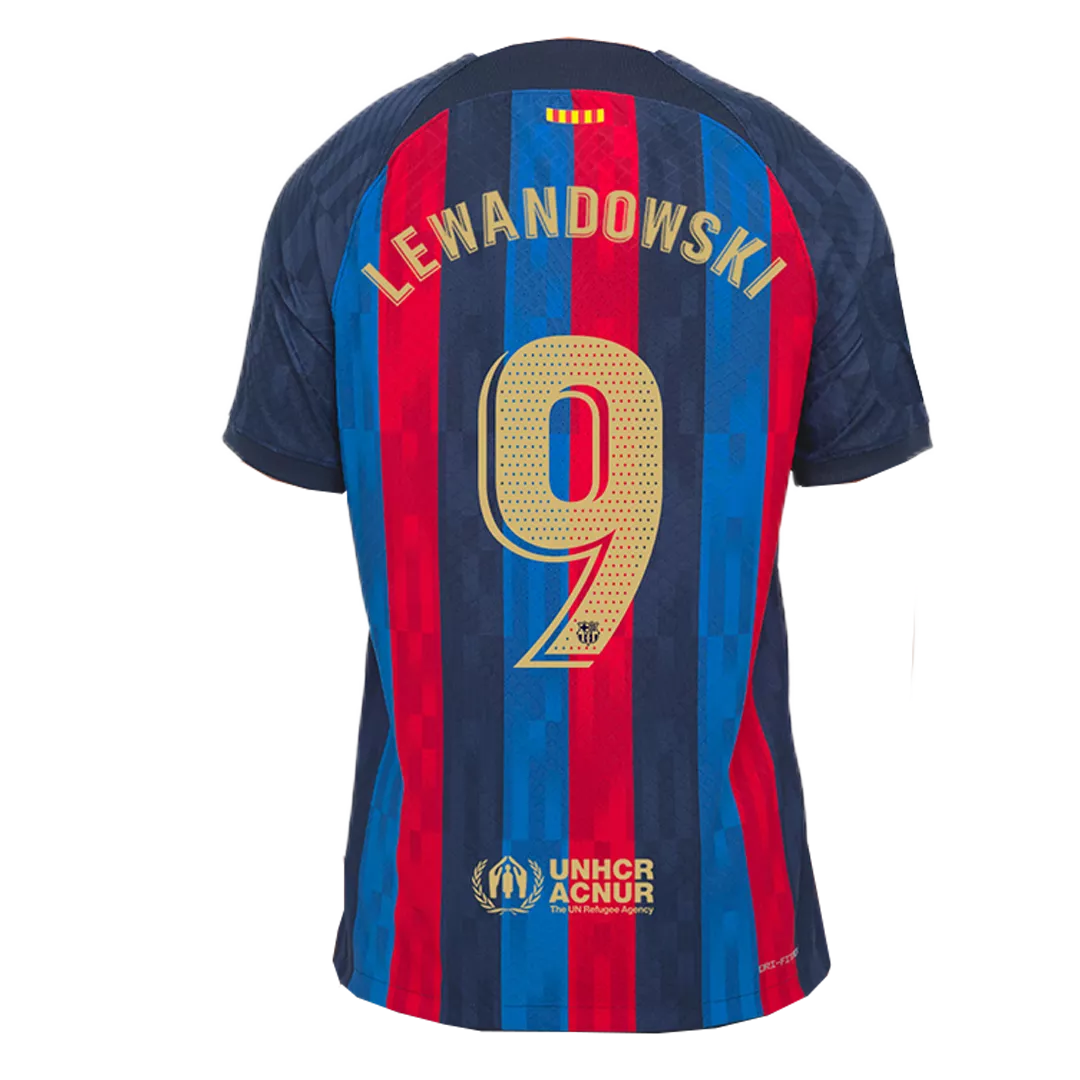 Authentic LEWANDOWSKI #9 Barcelona Football Shirt Home 2022/23