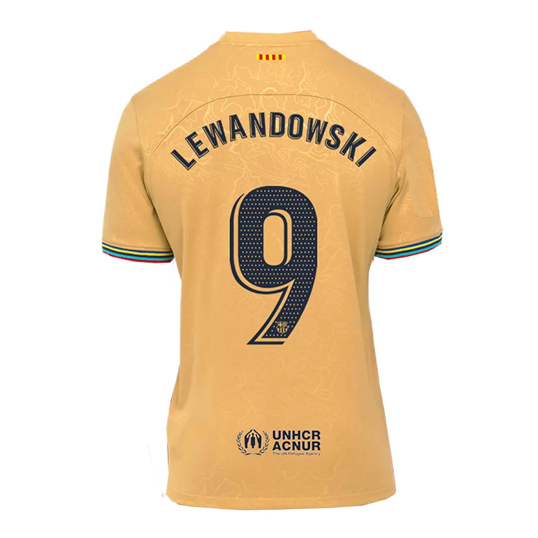 LEWANDOWSKI #9 Barcelona Football Shirt Away 2022/23