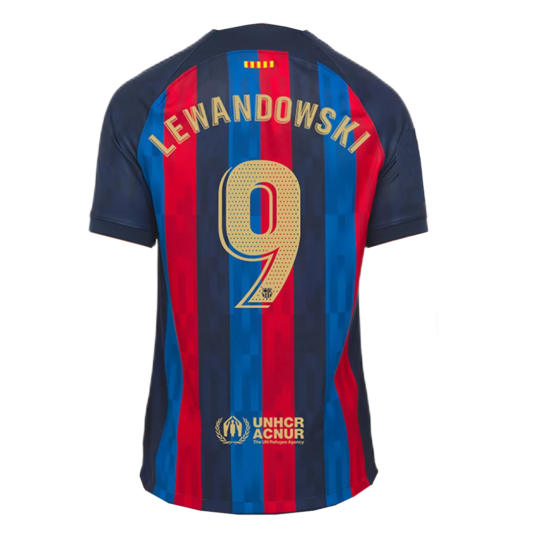 LEWANDOWSKI #9 Barcelona Football Shirt Home 2022/23