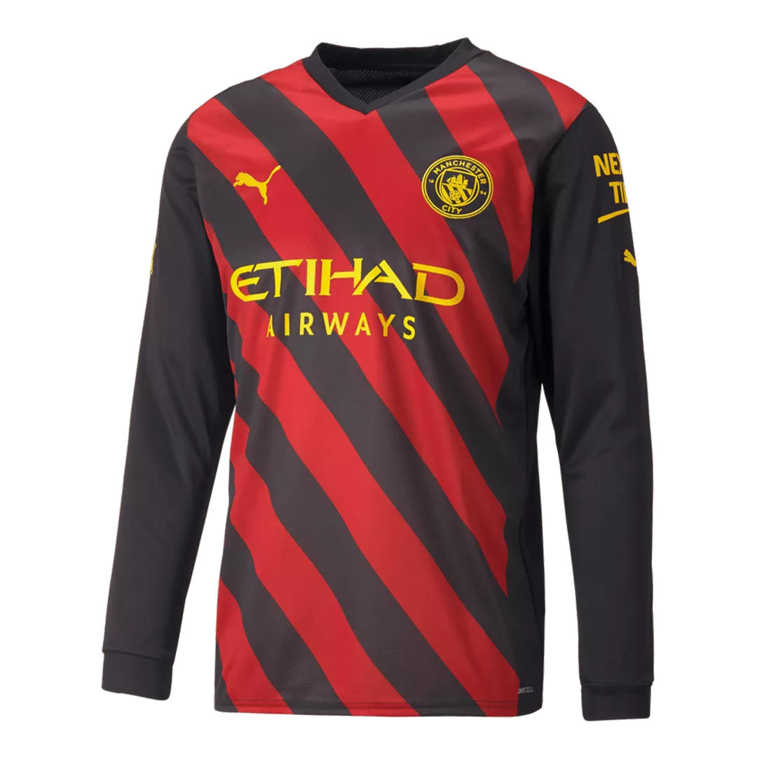 Manchester City Long Sleeve Football Shirt Away 2022/23