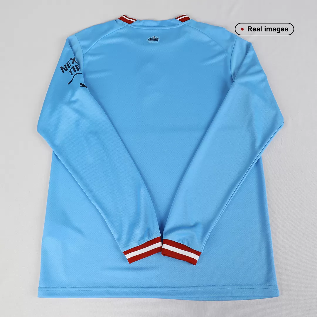HAALAND #9 Manchester City Long Sleeve Football Shirt Home 2022/23 - bestfootballkits