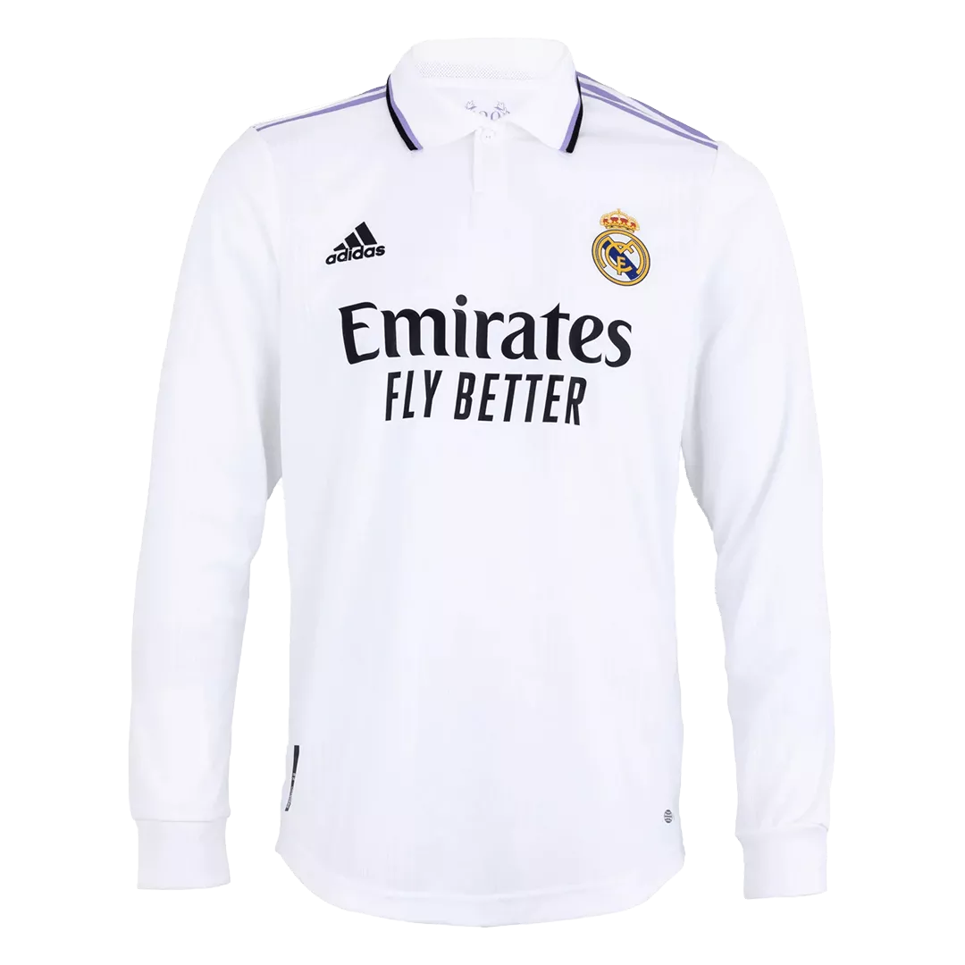 Authentic Real Madrid Long Sleeve Football Shirt Home 2022/23