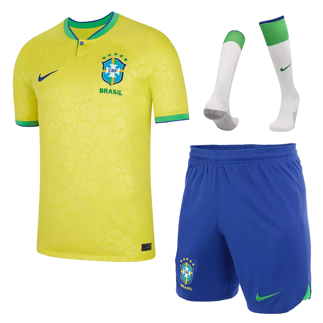 Brazil Football Kit (Shirt+Shorts+Socks) Home 2022