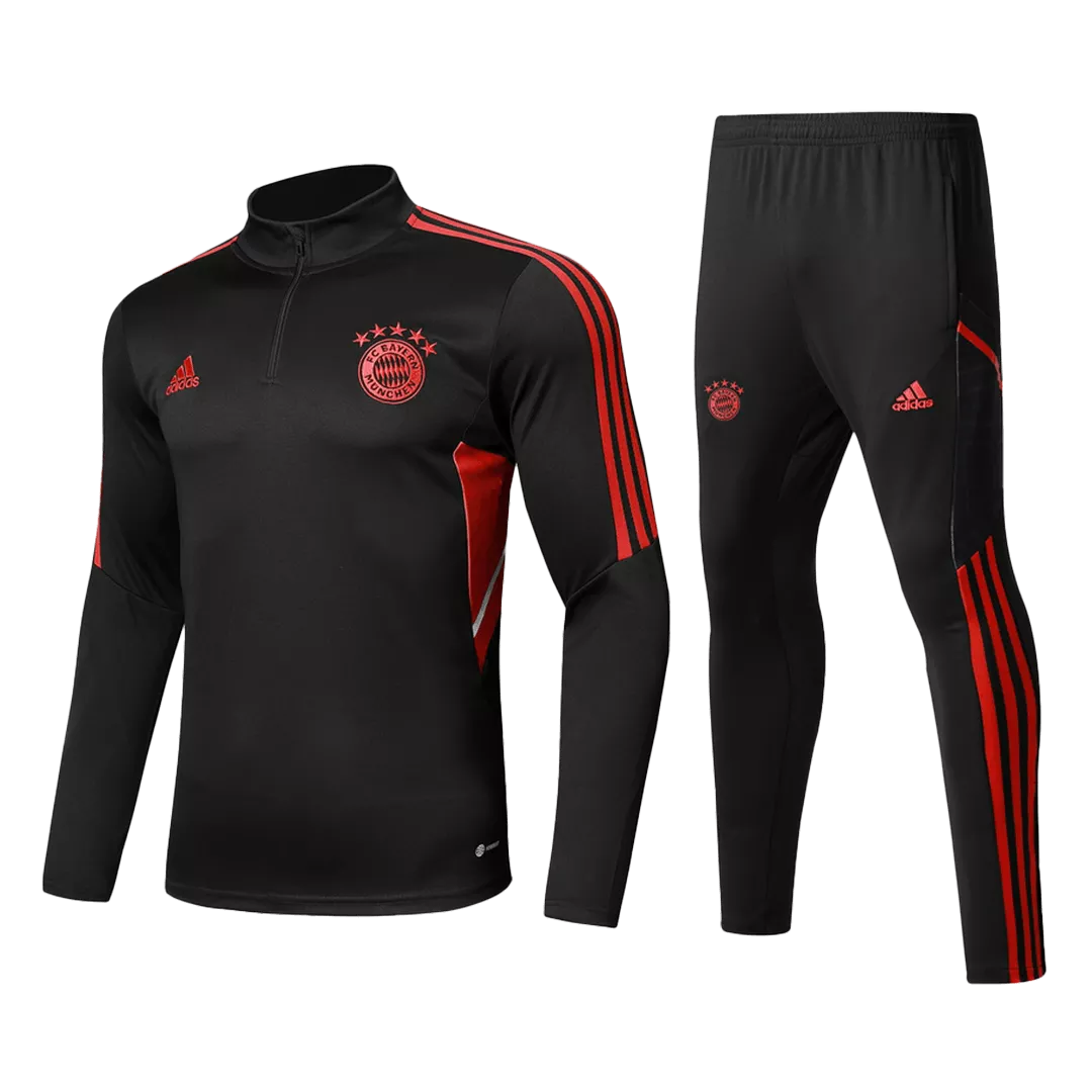 Kid's Bayern Munich Zipper Sweatshirt Kit(Top+Pants) 2022/23 - bestfootballkits