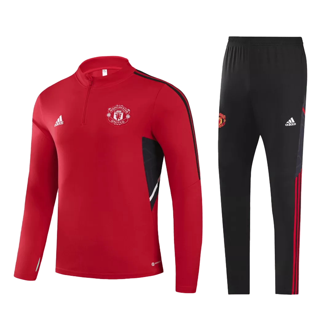 Kid's Manchester United Zipper Sweatshirt Kit(Top+Pants) 2022/23