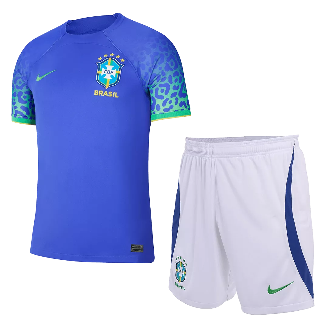 Brazil Football Mini Kit (Shirt+Shorts) Away 2022