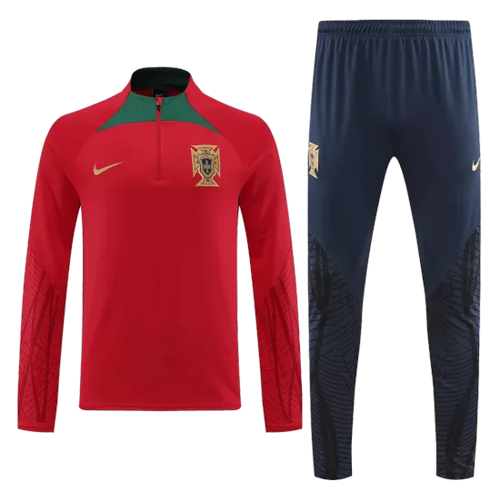 Portugal Zipper Sweatshirt Kit(Top+Pants) 2022 - bestfootballkits