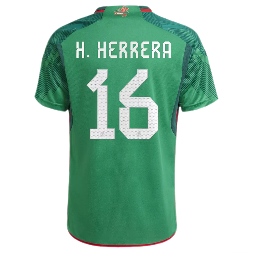 H.HERRERA #16 Mexico Football Shirt Home 2022