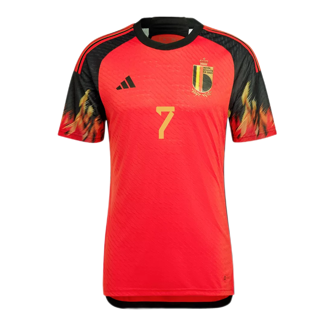 Authentic DE BRUYNE #7 Belgium Football Shirt Home 2022