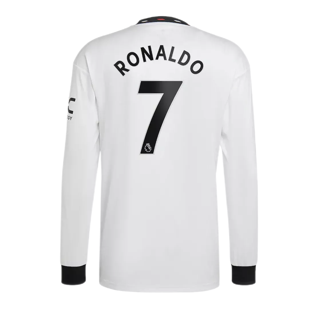Ronaldo #7 Manchester United Long Sleeve Football Shirt Away 2022/23
