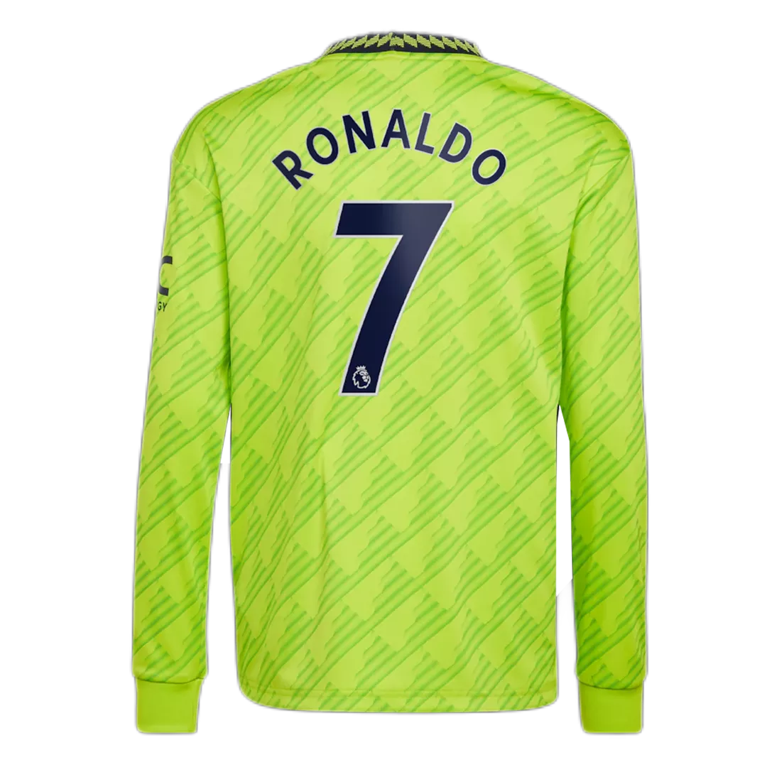 Ronaldo #7 Manchester United Long Sleeve Football Shirt Third Away 2022/23