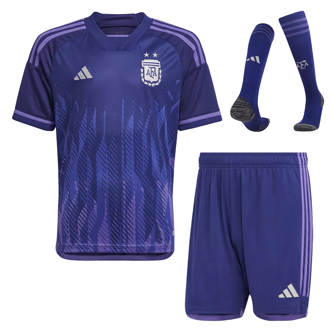 Argentina Football Kit (Shirt+Shorts+Socks) Away 2022