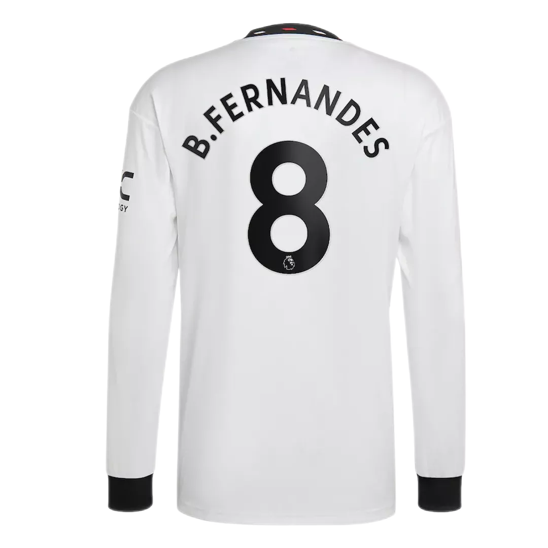 B.FERNANDES #8 Manchester United Long Sleeve Football Shirt Away 2022/23