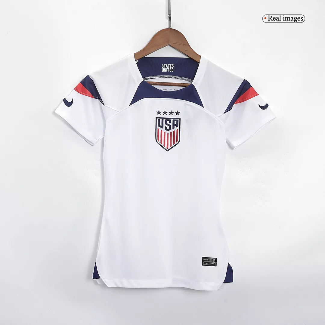 Women's SAUERBRUNN #4 USA Football Shirt Home 2022 - bestfootballkits