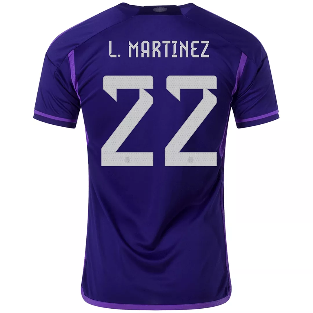 L. MARTINEZ #22 Argentina Football Shirt Away 2022