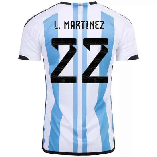 L. MARTINEZ #22 Argentina Football Shirt Home 2022 - bestfootballkits