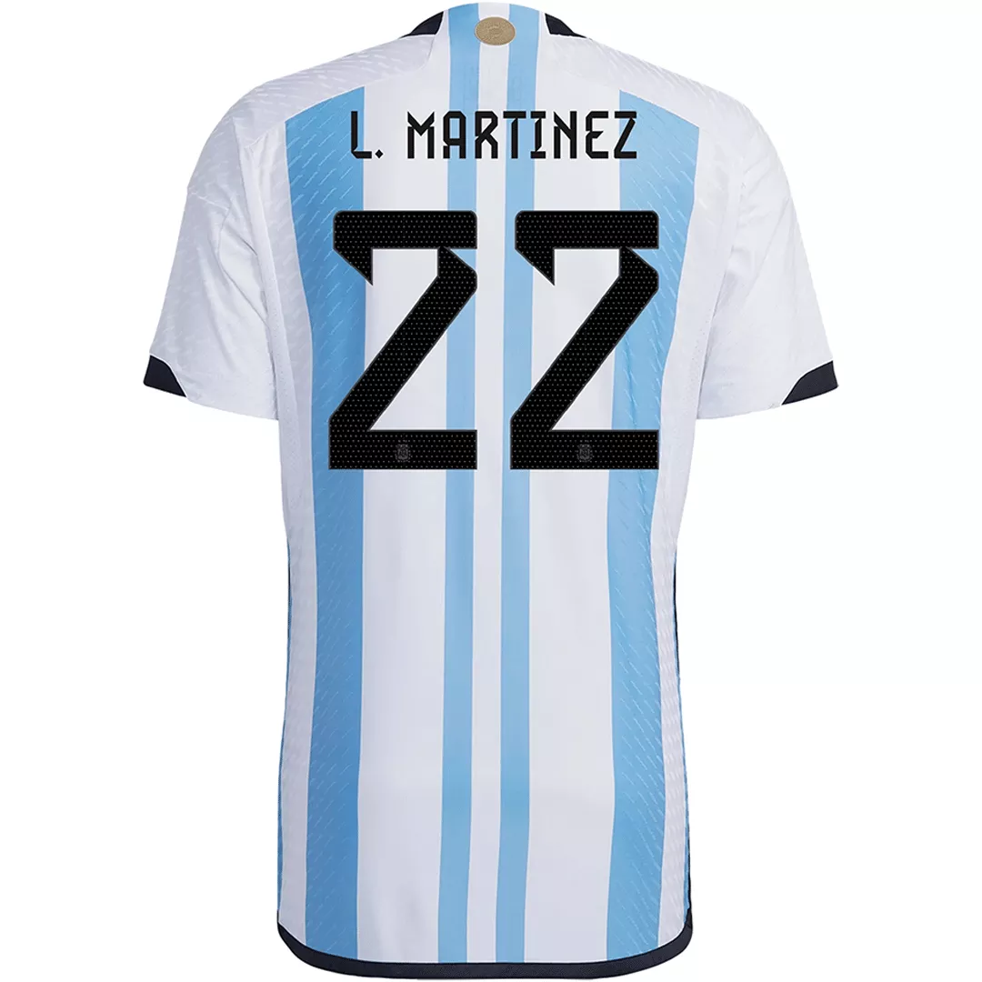 Authentic L. MARTINEZ #22 Argentina Football Shirt Home 2022