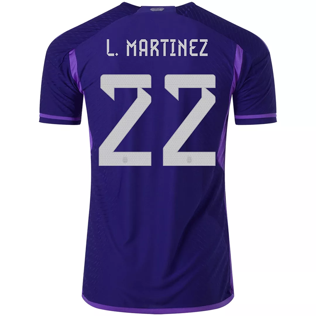 Authentic L. MARTINEZ #22 Argentina Football Shirt Away 2022