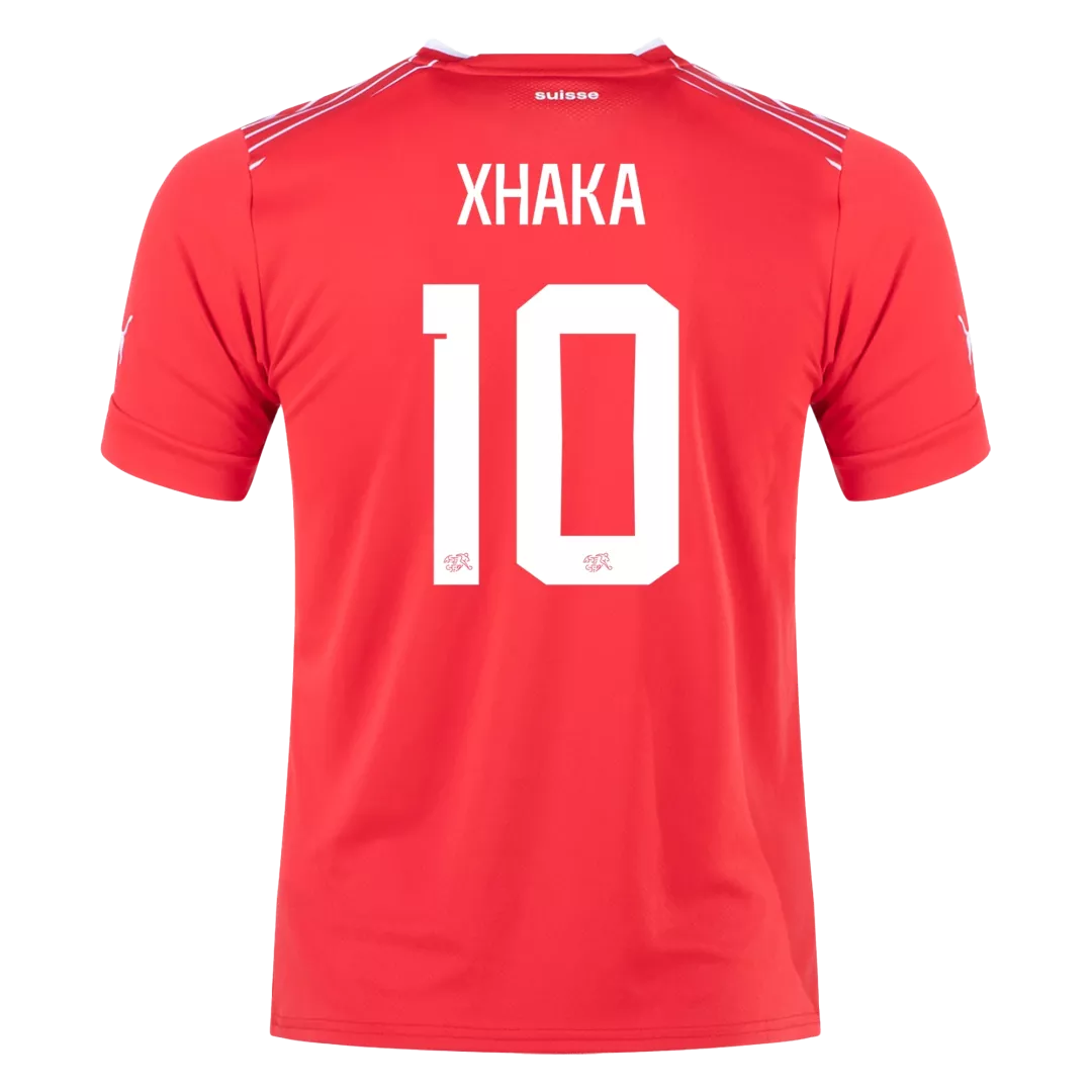 XHAKA #10 Switzerland Football Shirt Home 2022