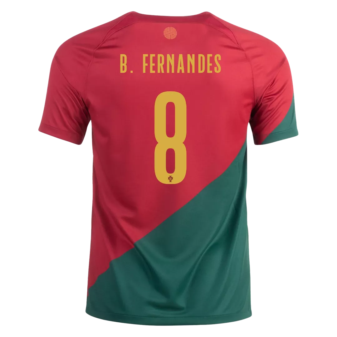 B.FERNANDES #8 Portugal Football Shirt Home 2022