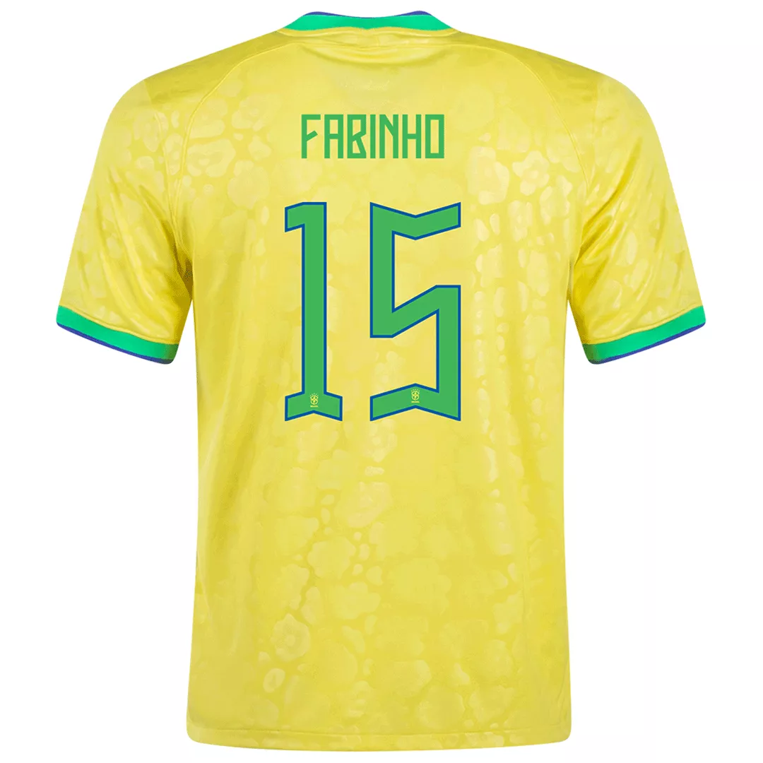 FABINHO #15 Brazil Football Shirt Home 2022