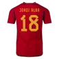 Authentic JORDI ALBA #18 Spain Football Shirt Home 2022 - bestfootballkits