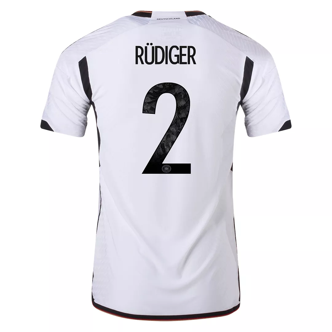 Authentic RÜDIGER #2 Germany Football Shirt Home 2022