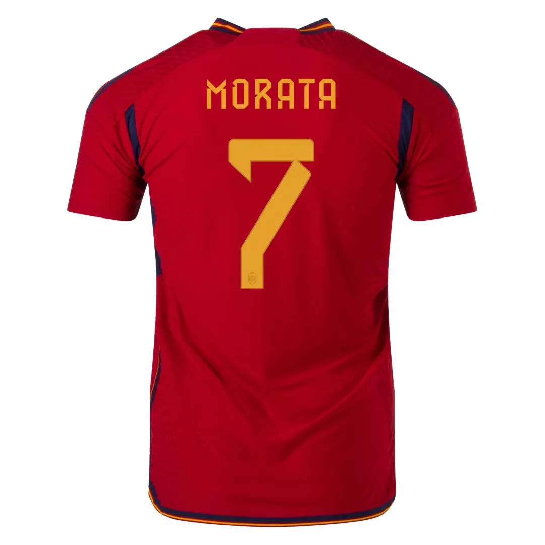 Authentic MORATA #7 Spain Football Shirt Home 2022