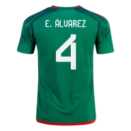 E.ÁLVAREZ #4 Mexico Football Shirt Home 2022 - bestfootballkits