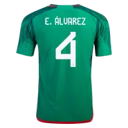 Women's E.ÁLVAREZ #4 Mexico Football Shirt Home 2022 - bestfootballkits