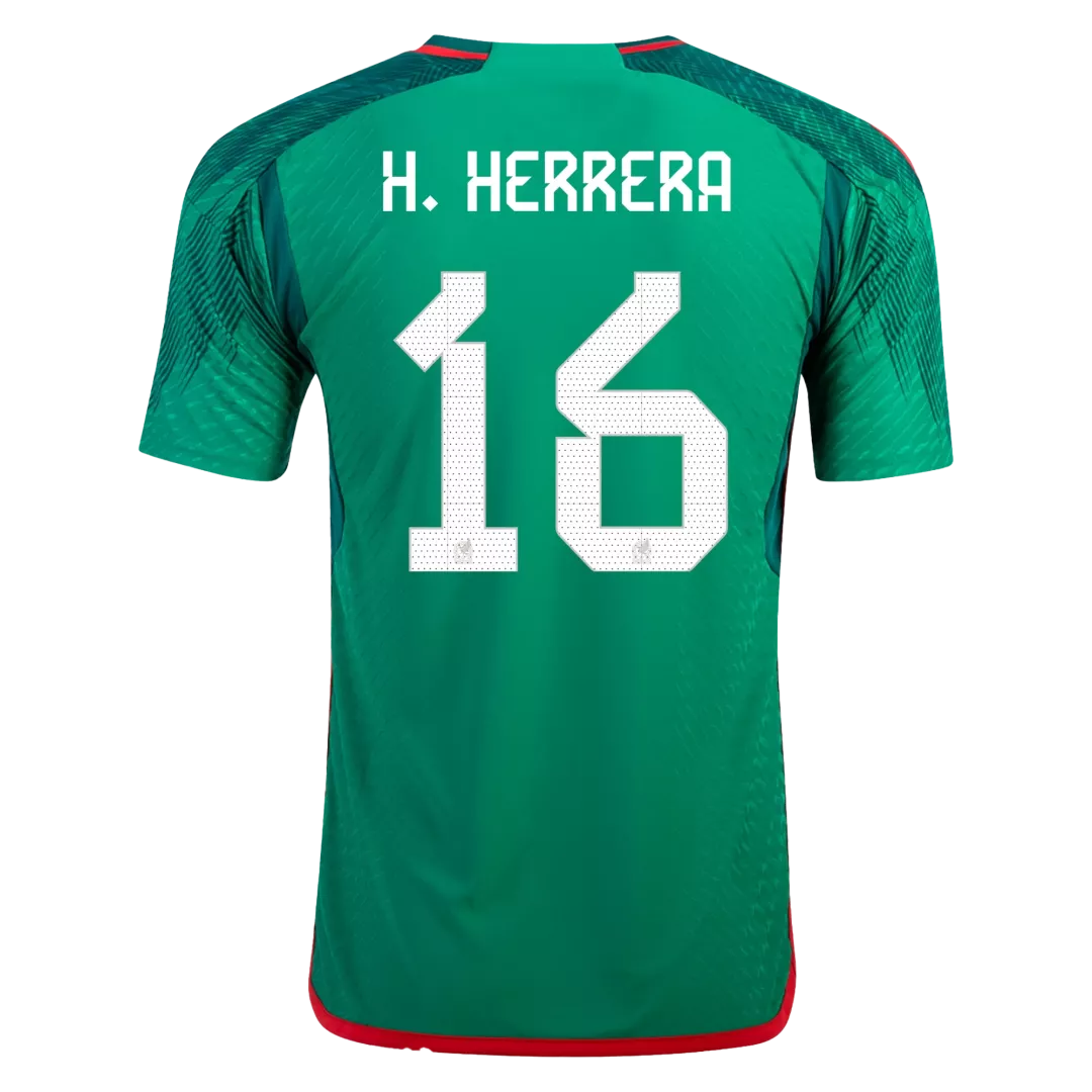 Authentic H.HERRERA #16 Mexico Football Shirt Home 2022