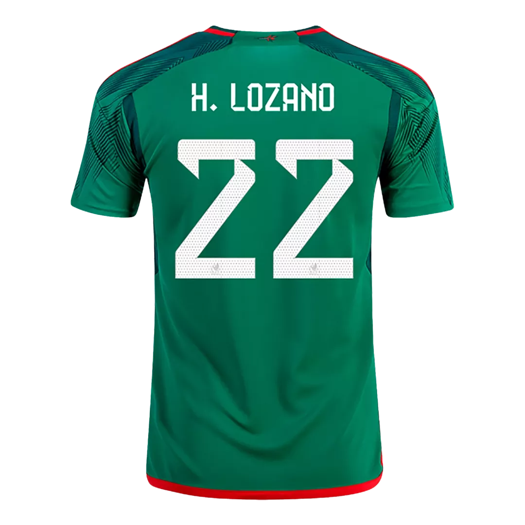 H.LOZANO #22 Mexico Football Shirt Home 2022