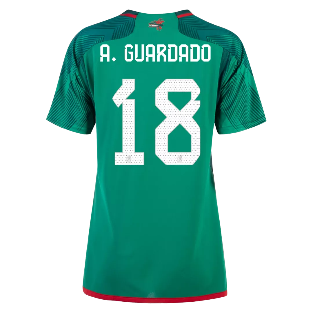 Women's A.GUARDADO #18 Mexico Football Shirt Home 2022