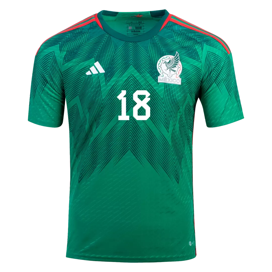 Authentic A.GUARDADO #18 Mexico Football Shirt Home 2022 - bestfootballkits