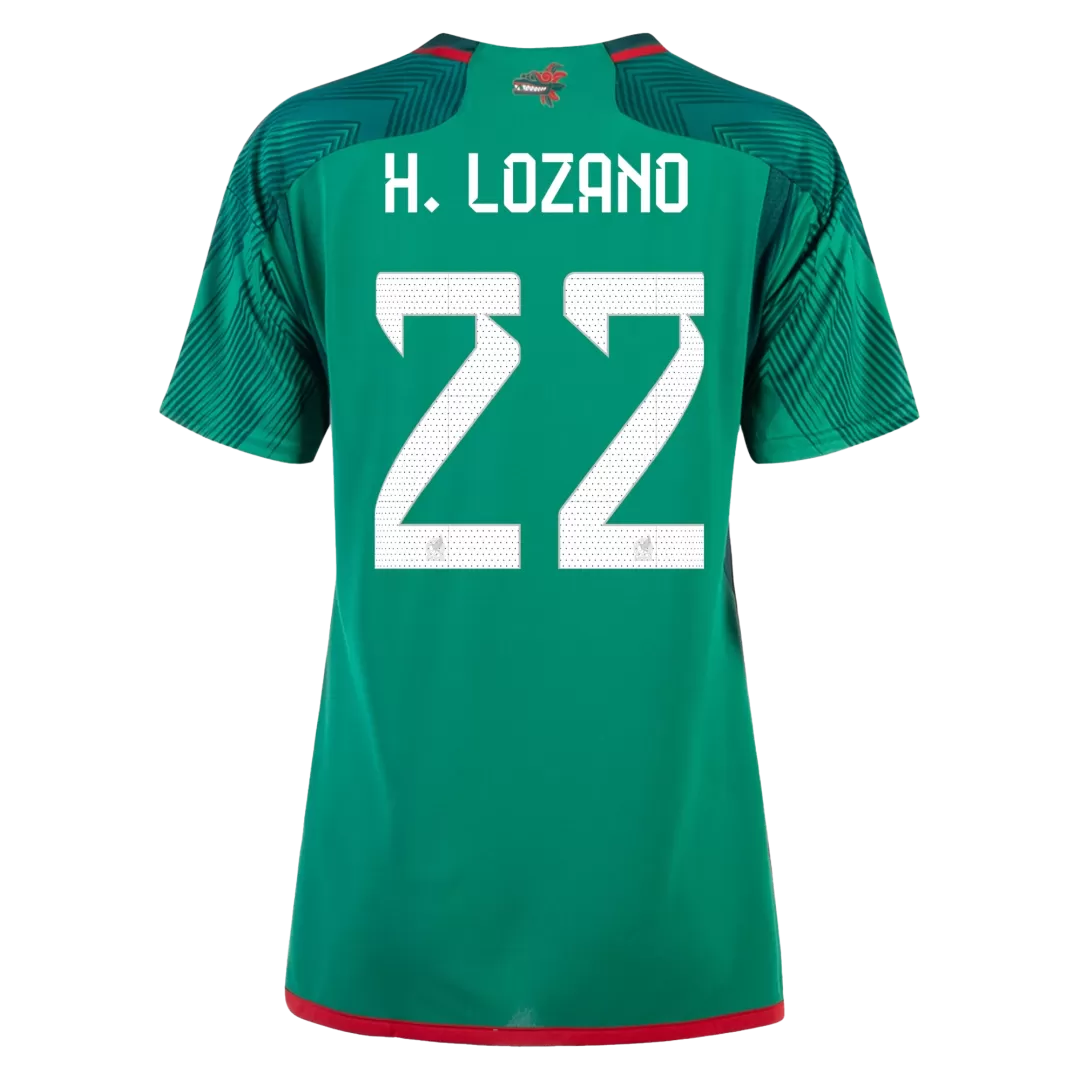Women's H.LOZANO #22 Mexico Football Shirt Home 2022 - bestfootballkits