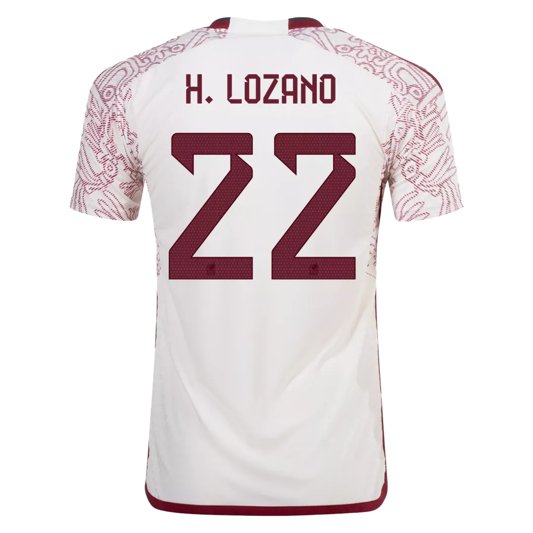 Authentic H.LOZANO #22 Mexico Football Shirt Away 2022