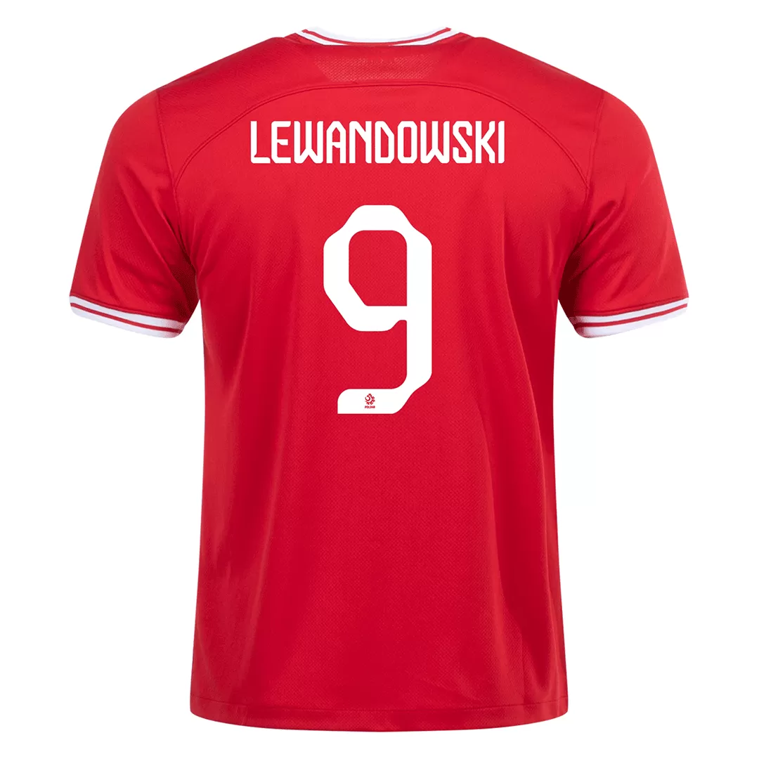 LEWANDOWSKI #9 Poland Football Shirt Away 2022