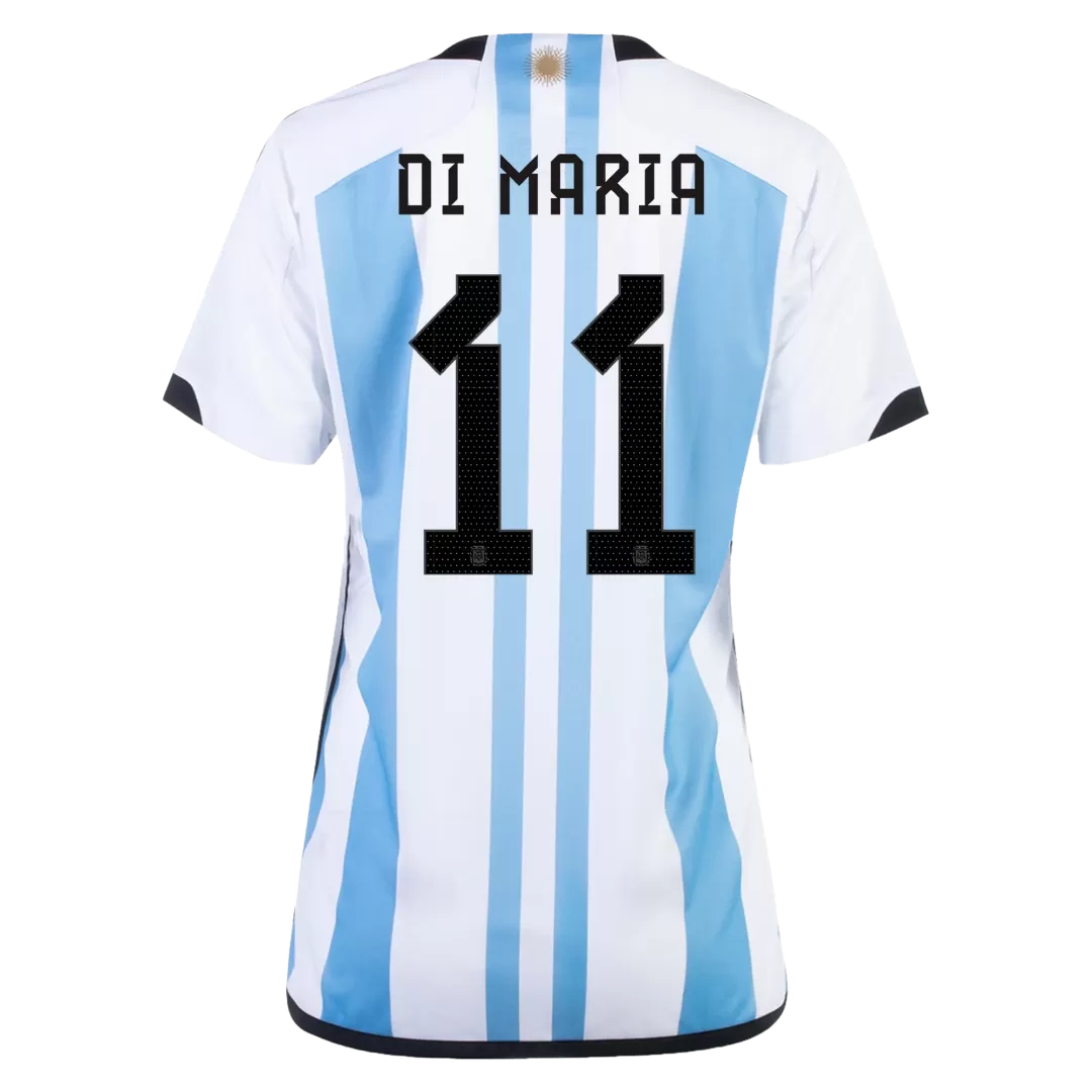Women's DI MARIA #11 Argentina Football Shirt Home 2022