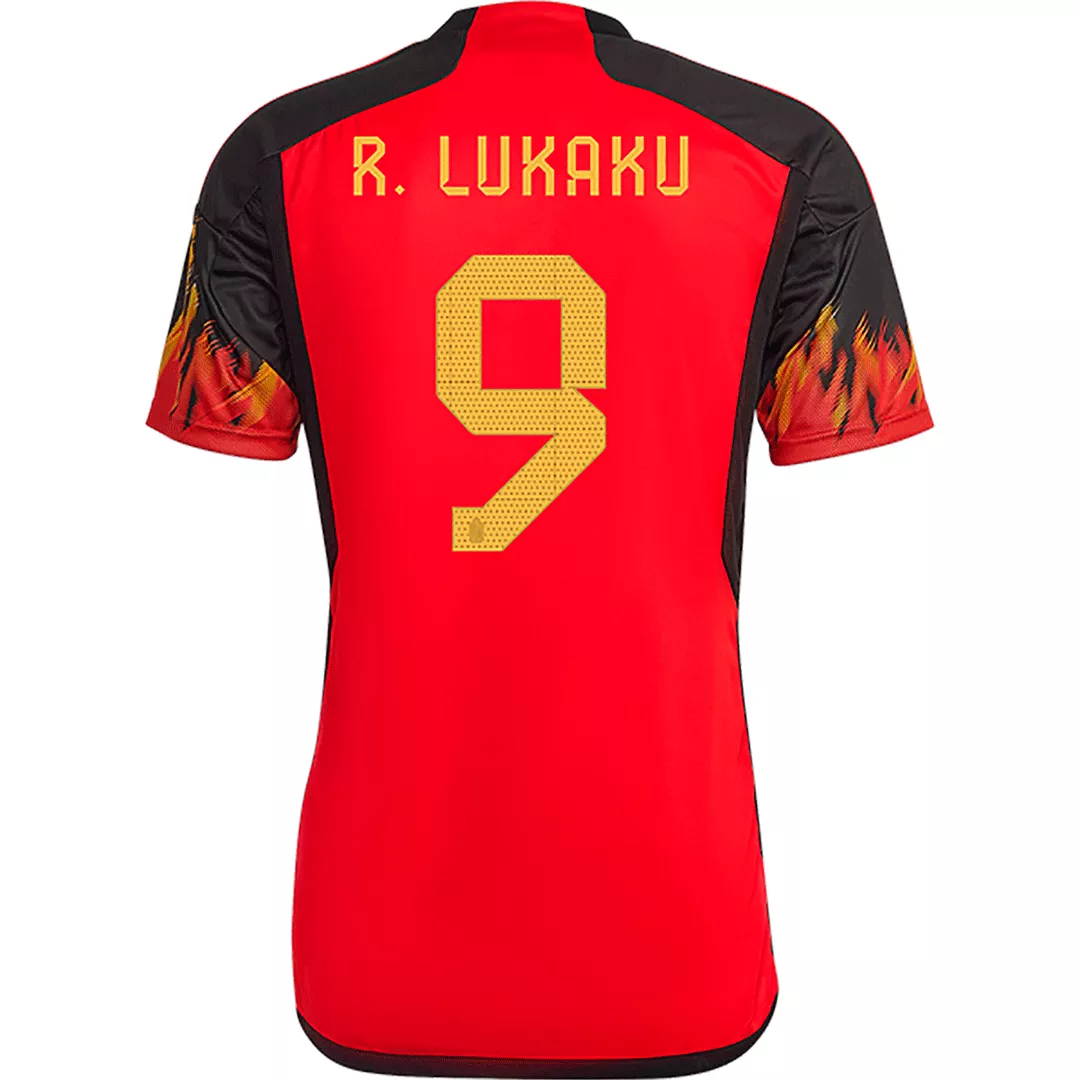R.LUKAKU #9 Belgium Football Shirt Home 2022