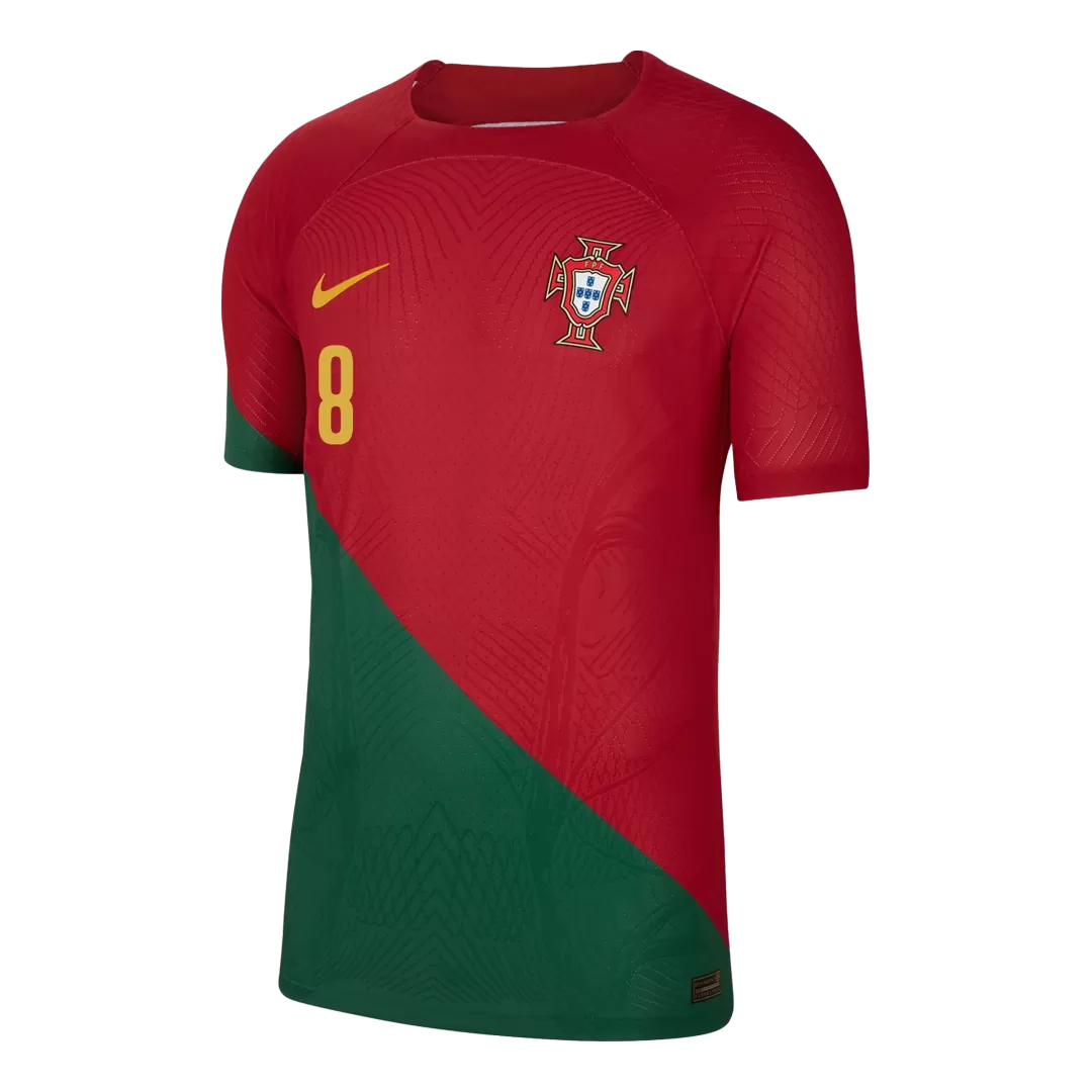 Authentic B.FERNANDES #8 Portugal Football Shirt Home 2022 - bestfootballkits