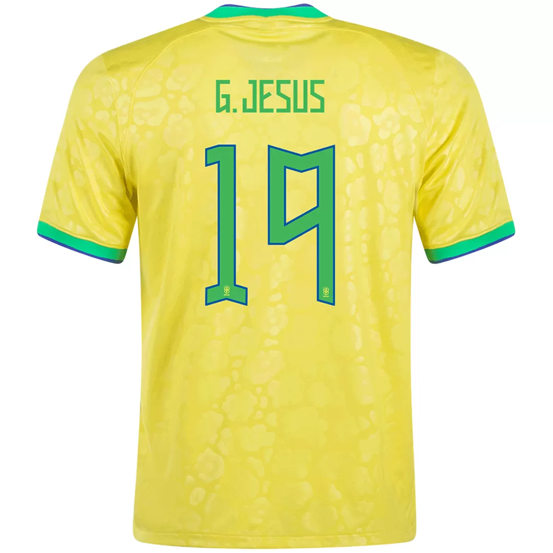 G.JESUS #19 Brazil Football Shirt Home 2022
