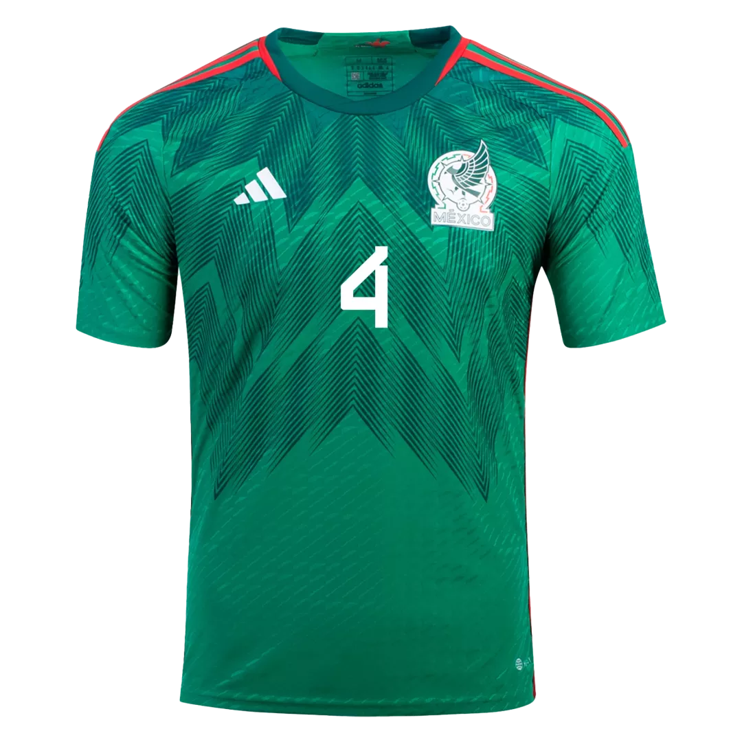 Authentic E.ÁLVAREZ #4 Mexico Football Shirt Home 2022 - bestfootballkits