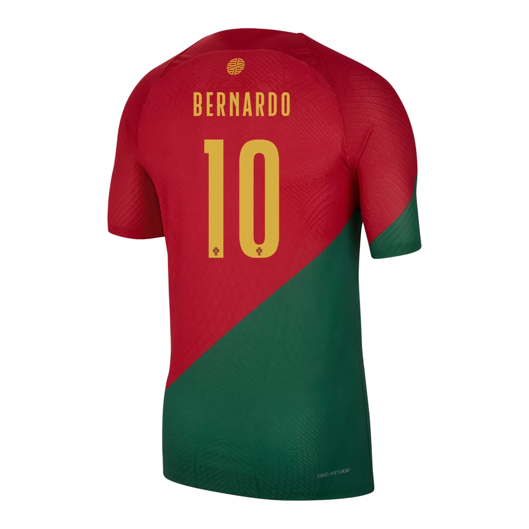 Authentic BERNARDO #10 Portugal Football Shirt Home 2022