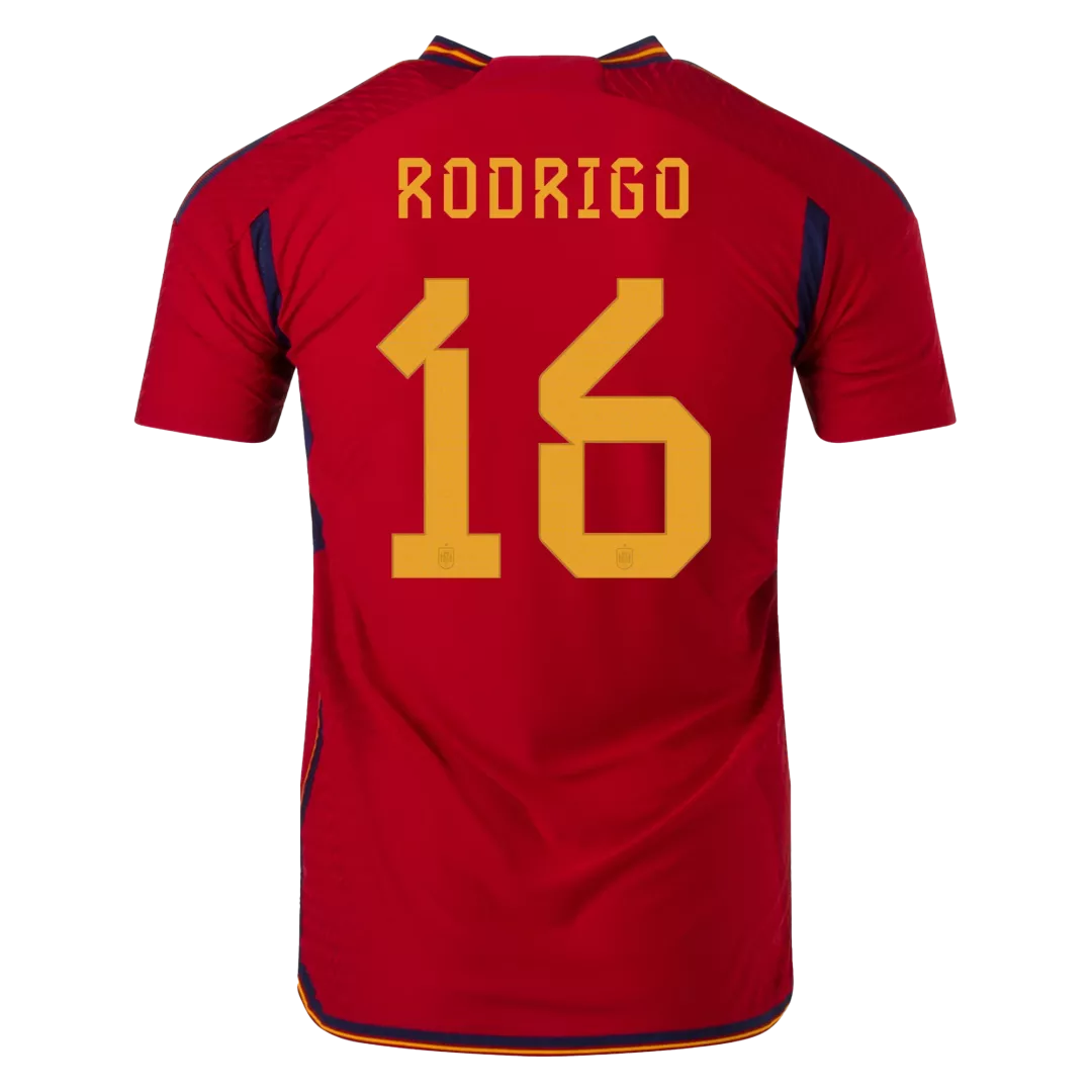 Authentic RODRI #16 Spain Football Shirt Home 2022
