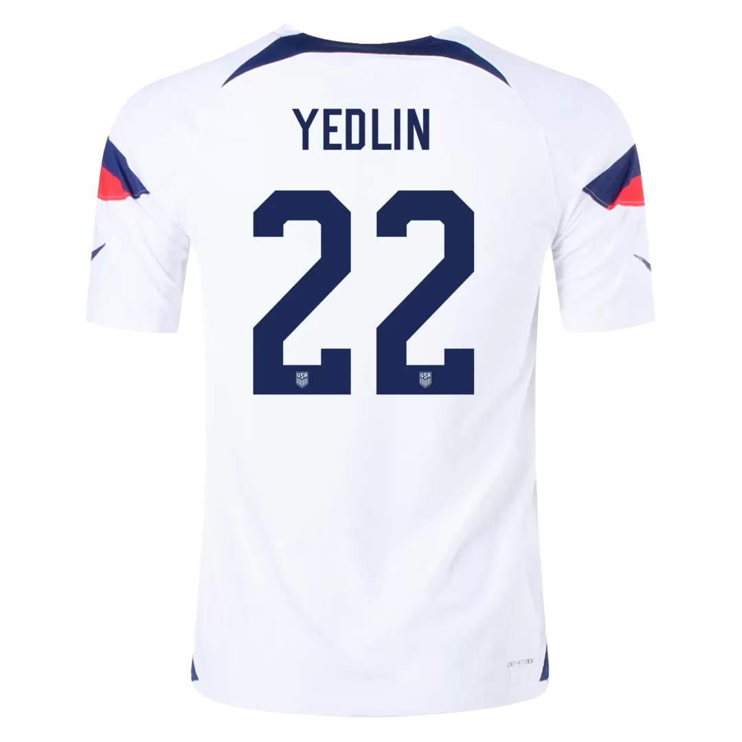 Authentic YEDLIN #22 USA Football Shirt Home 2022