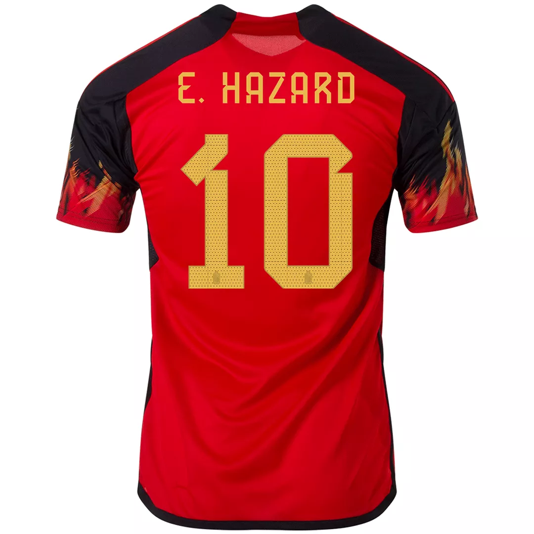E. HAZARD #10 Belgium Football Shirt Home 2022