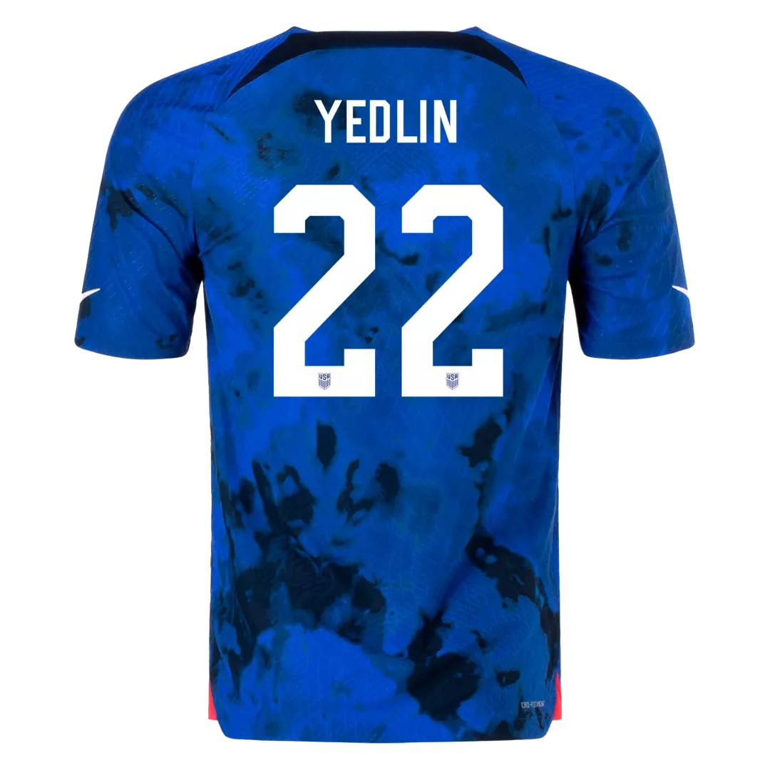 Authentic YEDLIN #22 USA Football Shirt Away 2022
