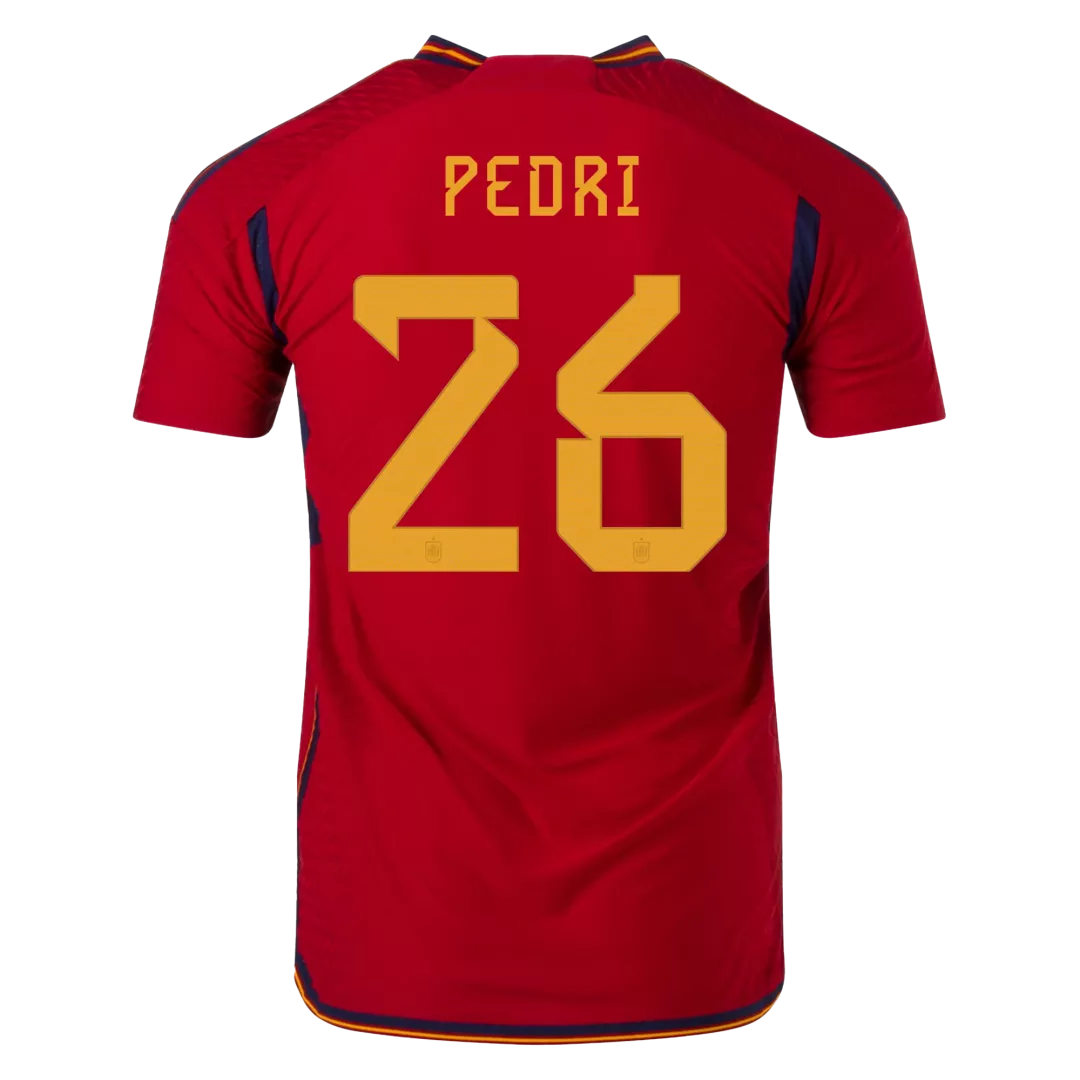 Authentic PEDRI #26 Spain Football Shirt Home 2022