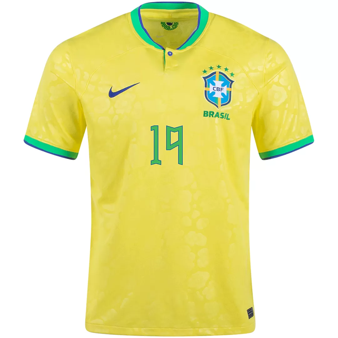 G.JESUS #19 Brazil Football Shirt Home 2022 - bestfootballkits